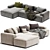 Contemporary 4-Seater Sectional Sofa 3D model small image 4