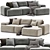 Modern Italian Design Fabric Sofa 3D model small image 1