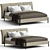 Sleek MolteniC NICK Bed 3D model small image 1
