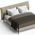 Sleek MolteniC NICK Bed 3D model small image 2