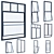 Sleek Modern Windows with Charm 3D model small image 1