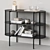Haris Black Bookshelf with Decor 3D model small image 2