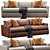 Versatile Lounge Sofa: 267cm Modifiable 3D model small image 1