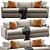 Versatile Lounge Sofa: 267cm Modifiable 3D model small image 4