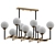 Luxe Modern Chandelier Ball Valley 3D model small image 1