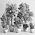 Concrete Vase Indoor Tree Plant 3D model small image 7