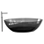 Luxury Black Acrylic Bathtub 3D model small image 1