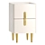 Minimalist Beige Bedside Table 3D model small image 1