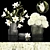 White Blossom Collection in Glass Vase 3D model small image 1