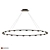 Optical Lens LED Ring Chandelier 3D model small image 3