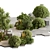 Urban Park Environment Wall Art 3D model small image 4