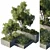 Concrete Planter Set Outdoor Stand 3D model small image 1