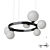 Asymmetric Glass Ring Chandelier 3D model small image 1