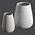 Rustic Dark Clay Cone Vases 3D model small image 4