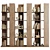 Rustic Wooden Book & Plant Shelf 3D model small image 2