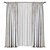 Modern Curtains Set, High Quality 3D model small image 3