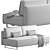 Moon Family 005 Straight Sofa 3D model small image 7