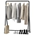 Luxury Outerwear Rack Set 01 3D model small image 2