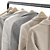 Luxury Outerwear Rack Set 01 3D model small image 3