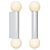 Modern Minimalist Ortona Twin Sconce 3D model small image 2