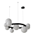 Asymmetric Glass Shade Ring Chandelier 3D model small image 1