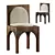 Sleek Modern Kody Dining Chair 3D model small image 1