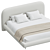 Elegant Marlene Queen Bed 3D model small image 2