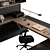 Executive Workstation - Office Desk 3D model small image 3