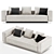 Luxury Italian Designer Sofa - Minotti 3D model small image 2