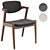 Modern Grey Fabric Dining Chair 3D model small image 1