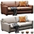 Customizable Crate&Barrel Axis Sofa 3D model small image 1