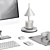 Apple-inspired Workplace Decor Set 3D model small image 2