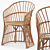 Positano Dining Chair: Versatile Outdoor Seating 3D model small image 1