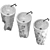 Custom Stone Wash Basin Set 3D model small image 2