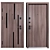 Mirage Metal Entry Door Set 3D model small image 3