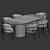 Modern Dining Set 3D Model 3D model small image 3