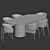 Modern Dining Set 3D Model 3D model small image 4