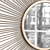 Champagne Sunburst Metal Mirror, 36 3D model small image 2