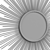 Champagne Sunburst Metal Mirror, 36 3D model small image 3