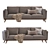 Modern Zander Sofa West Elm 3D model small image 1
