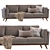 Modern Zander Sofa West Elm 3D model small image 2