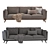 Modern Zander Sofa West Elm 3D model small image 3