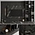 Sleek Black TV Wall Set 3D model small image 4