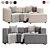 Aront Mini Corner Sofa, Various Materials 3D model small image 1