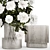 Peony Blossom Vase Set 3D model small image 4