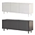 Elegant Gardner Black Metal Sideboard 3D model small image 2