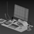 Modern Apple Workstation Set 3D model small image 2