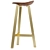 Sleek Wood and Brass Stool 3D model small image 3