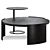 Modern Wooden Coffee and Side Tables 3D model small image 1