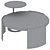 Modern Wooden Coffee and Side Tables 3D model small image 5